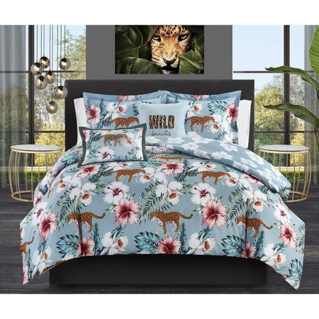 FIXTURESFIRST 5 Piece Marinka Reversible Comforter Set, Multicolor - King Size FI1703663